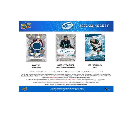 2022-23 Upper Deck Ice Hockey Hobby 12-Box Case