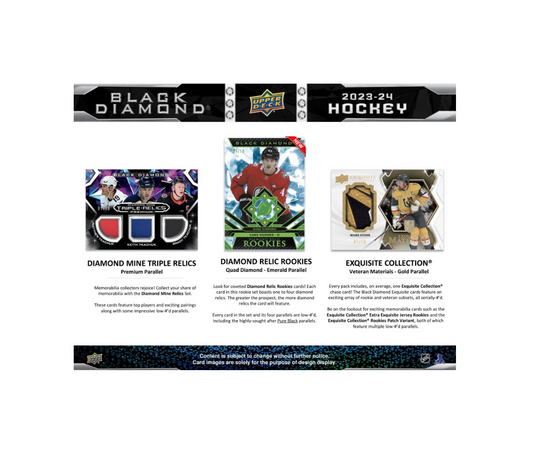 2023-24 Upper Deck Black Diamond Hockey Hobby Box