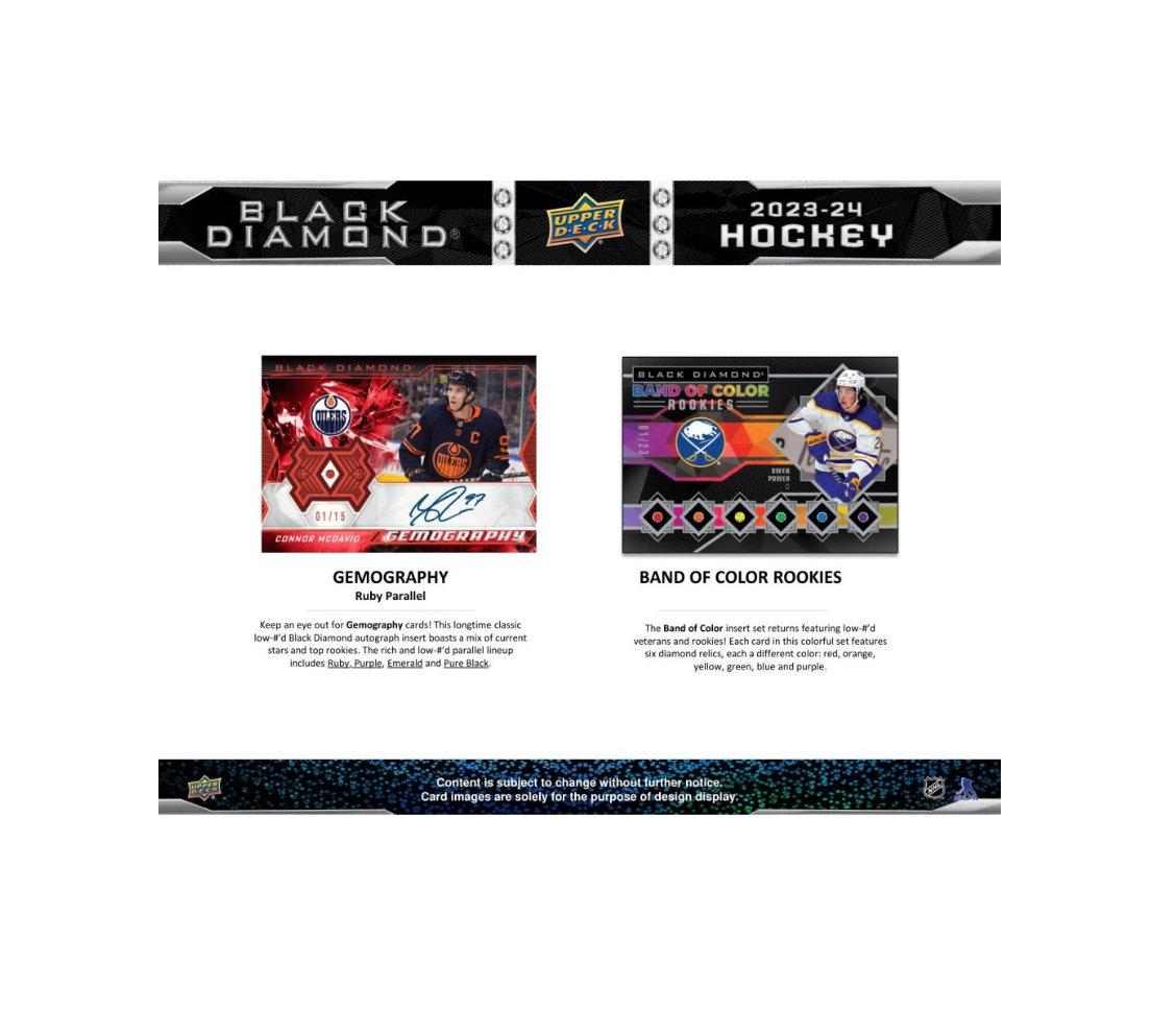 2023-24 Upper Deck Black Diamond Hockey Hobby Box