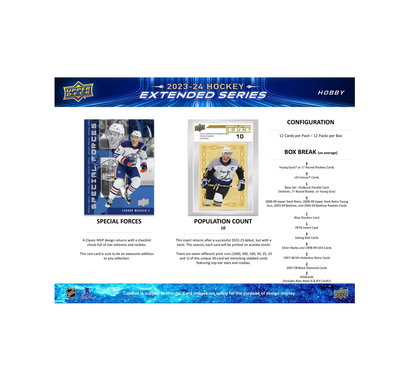 2023-24 Upper Deck Extended Series Hockey Hobby 12-Box Case