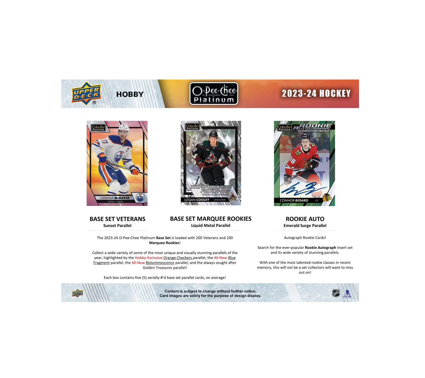 2023-24 Upper Deck O-Pee-Chee Platinum Hockey Hobby 8-Box Case