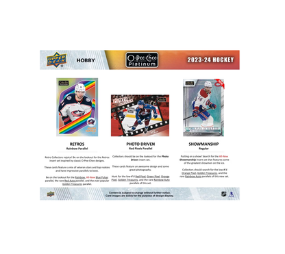 2023-24 Upper Deck O-Pee-Chee Platinum Hockey Hobby 8-Box Case