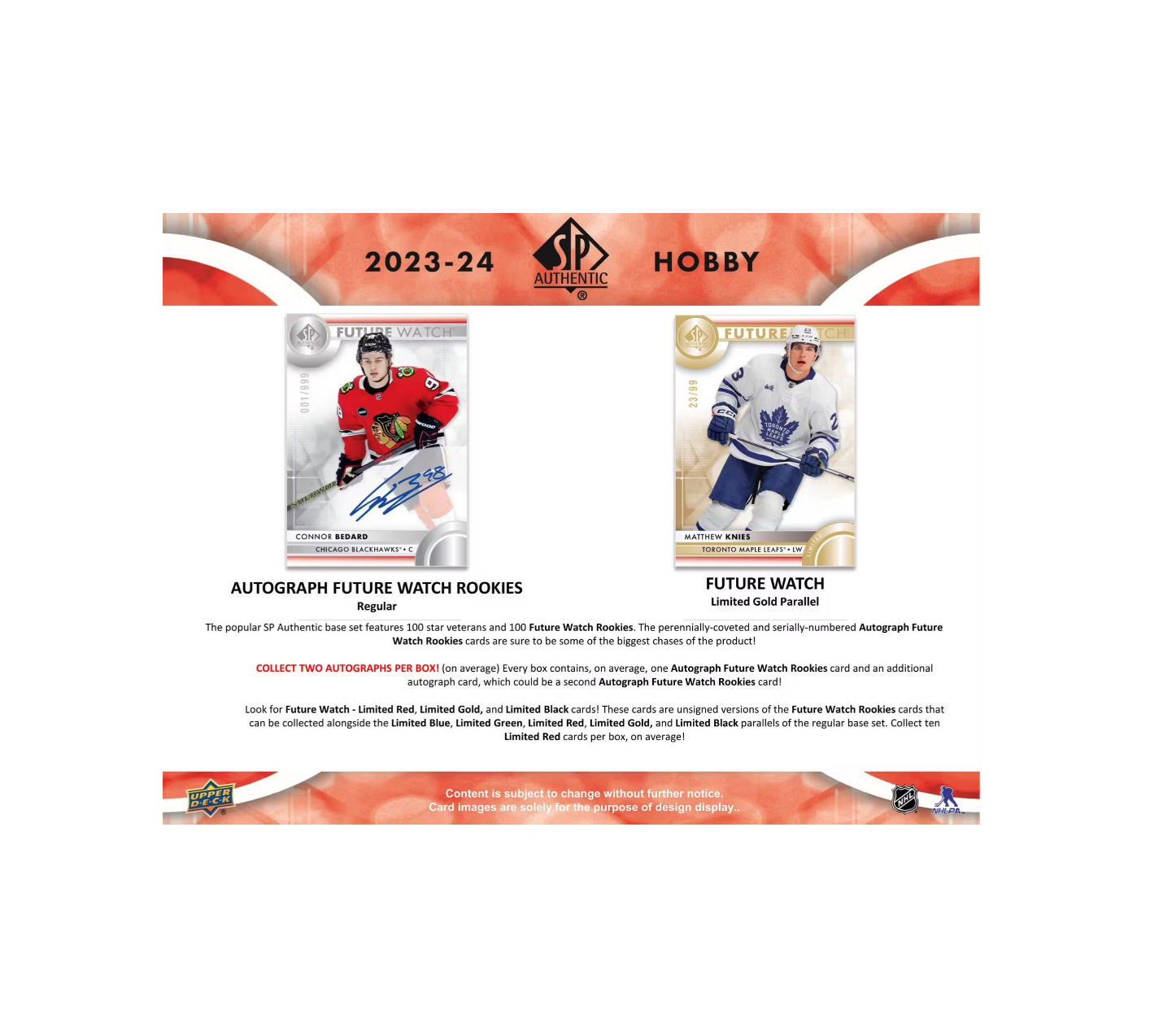 2023-24 Upper Deck SP Authentic Hockey Hobby 16-Box Case