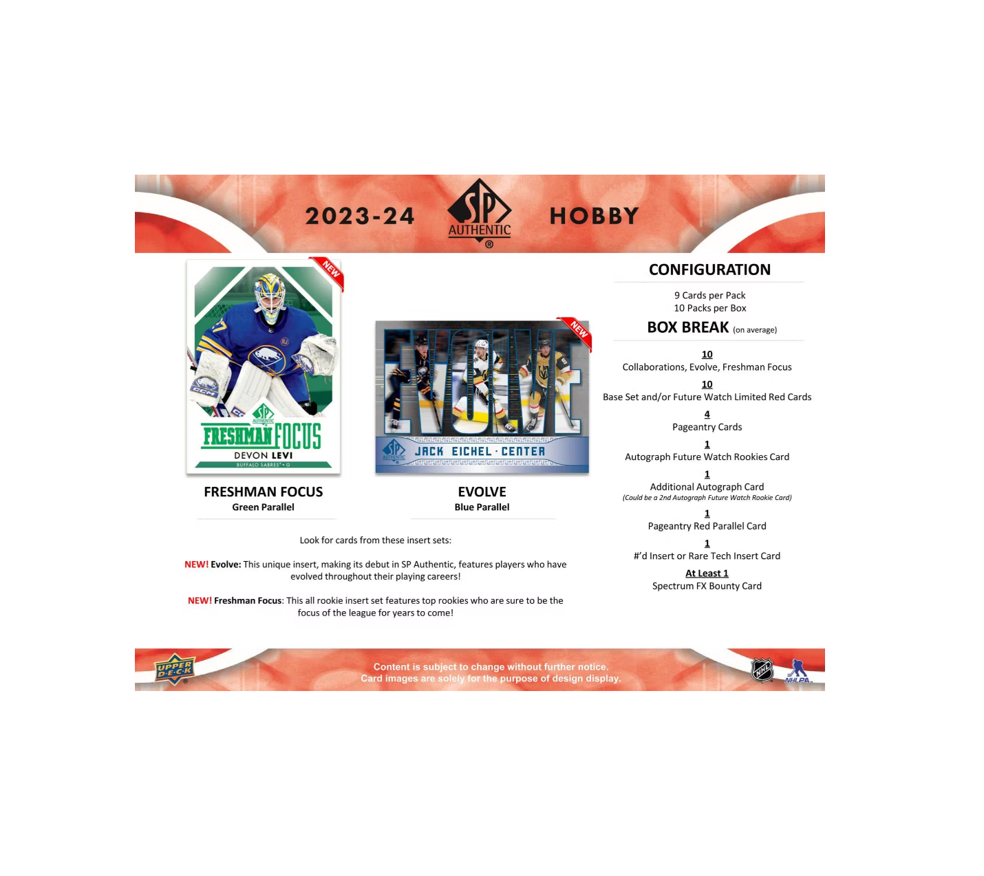 2023-24 Upper Deck SP Authentic Hockey Hobby 16-Box Case