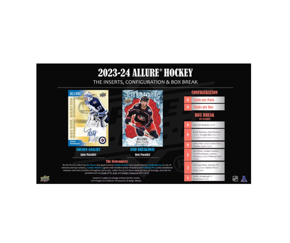 2023-24 Upper Deck Allure Hockey Hobby 18-Box Case